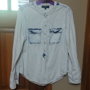 Acid Wash Women Jean Shirt